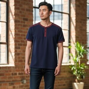Nick Danger Navy and Red Short Sleeve Tee